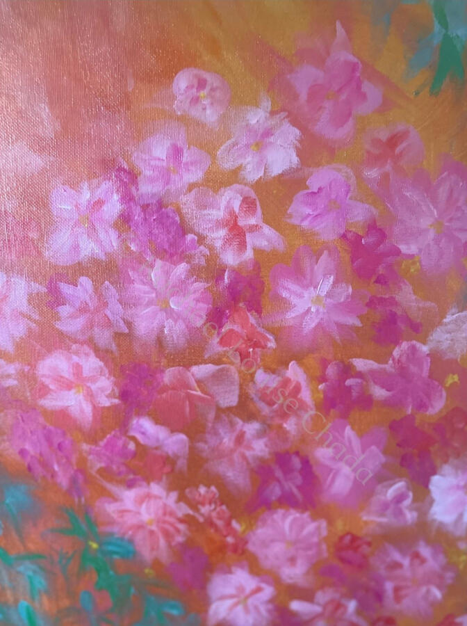 Bengaluru Blooms, Acrylic on Canvas, Size 20" x 16"