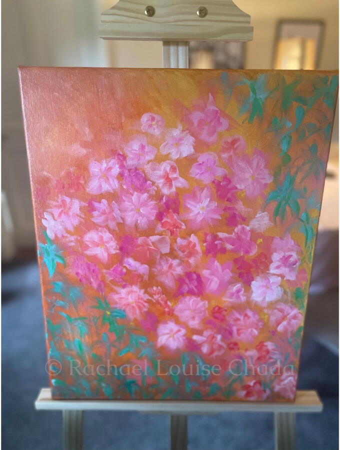 Bengaluru Blooms, Acrylic on Canvas, Size 20" x 16"