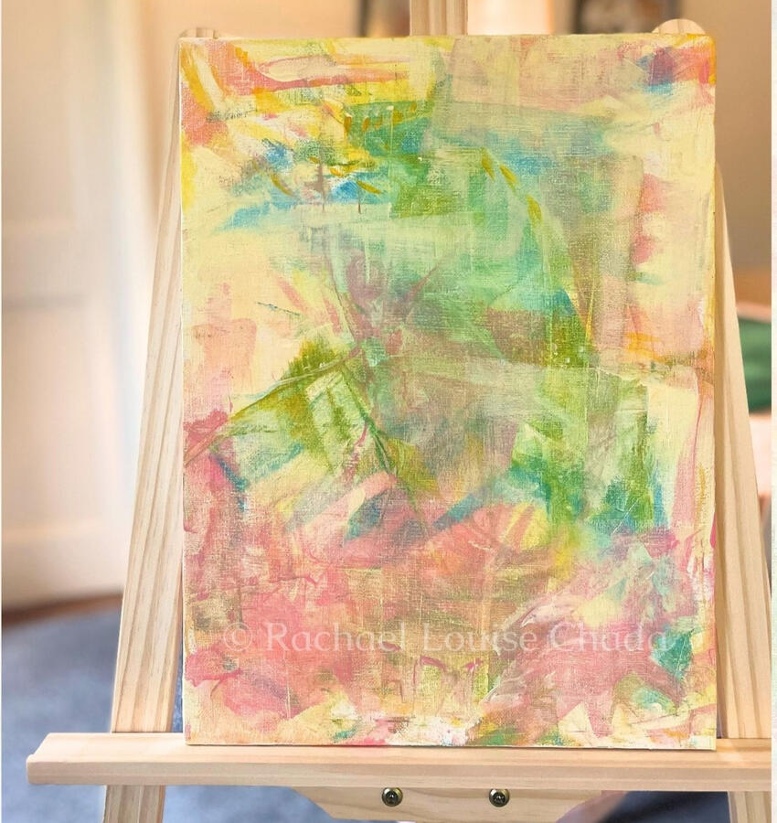 Sherbert Acrylic on canvas, Size 16'" x 12"