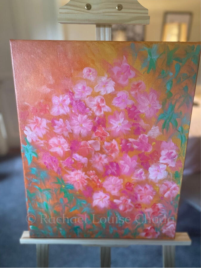 Bengaluru Blooms, Acrylic on Canvas, Size: 20" x 16"