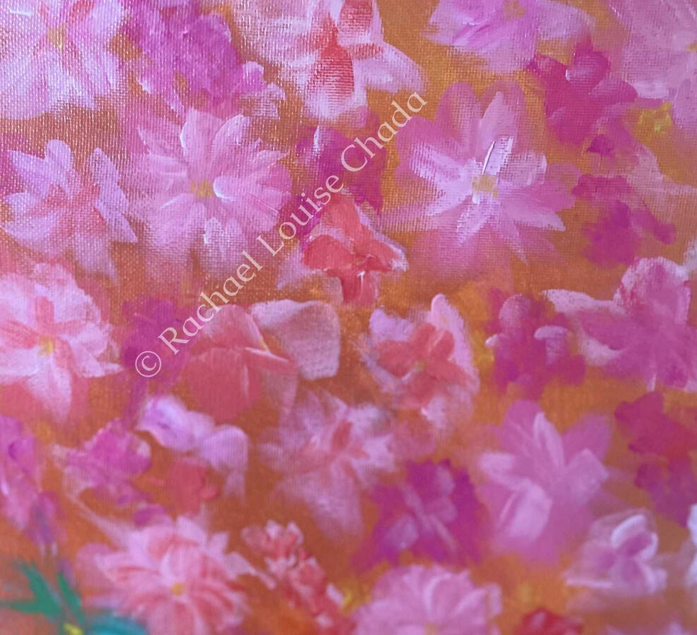 Bengaluru Blooms, Acrylic on Canvas, 20" x 16"