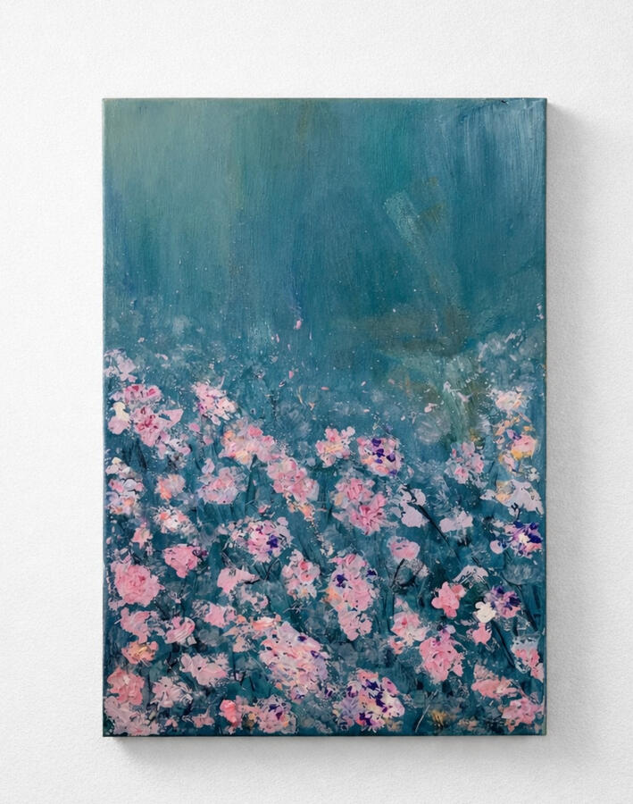Breezy Blossoms, Acrylic on Canvas, A3