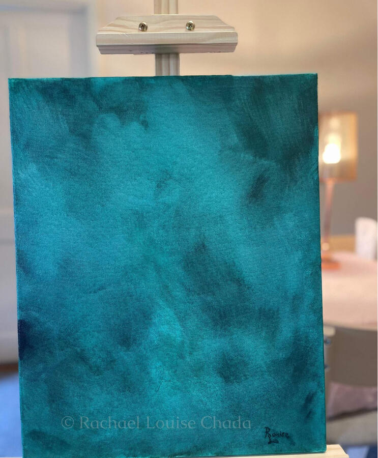 Emerald Skies, Acrylic on Canvas, 20" x16 "